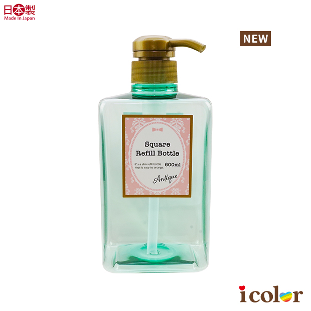 角型替換壓瓶-綠(600ml)