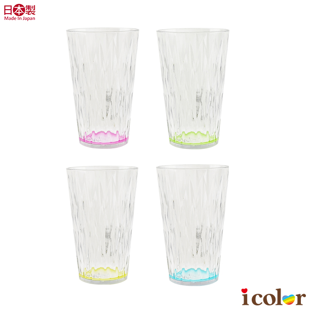 彩色鑽石刻面塑膠水杯(410ml)