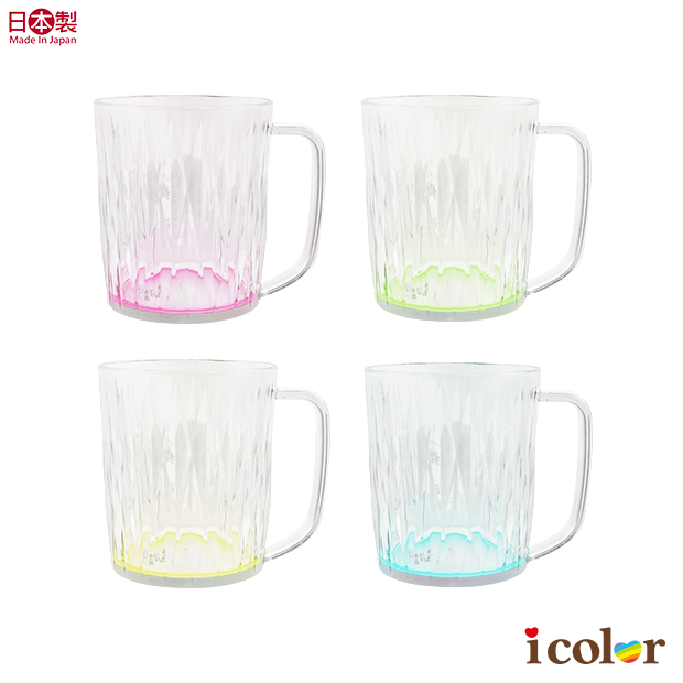 彩色鑽石刻面塑膠馬克杯(430ml)