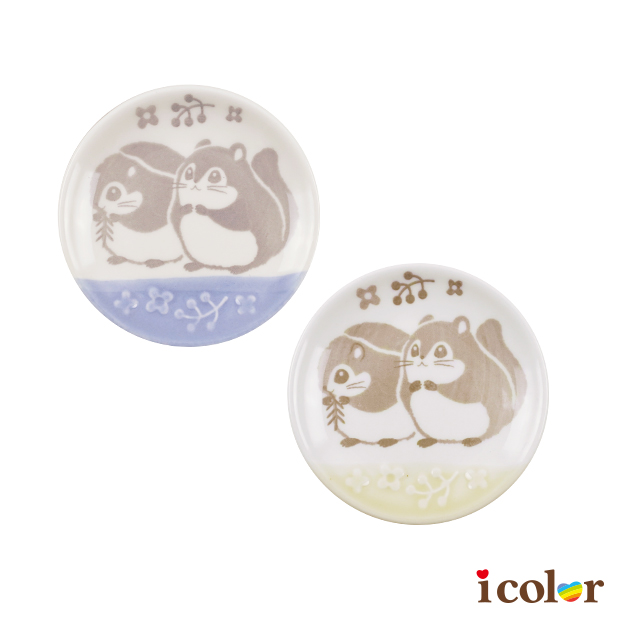 鼯鼠迷你陶盤(8.5cm)