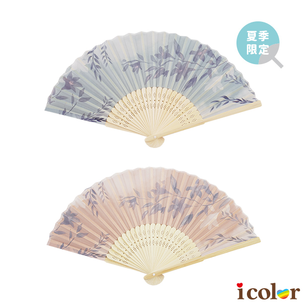 夏日摺扇-桔梗(21cm)