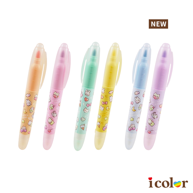 可愛動物二入擦擦麥克筆(2入)