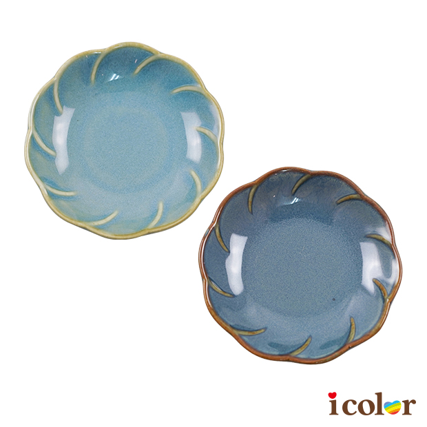 花形迷你陶盤(8cm)