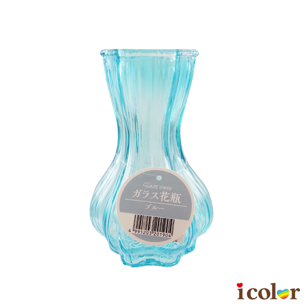 藍色玻璃花瓶(14.8cm)