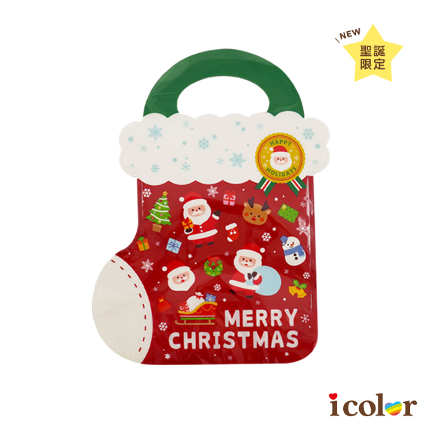 聖誕襪迷你禮物提袋(3入)