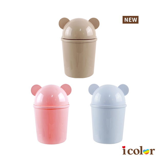 粉彩熊熊掀蓋垃圾桶