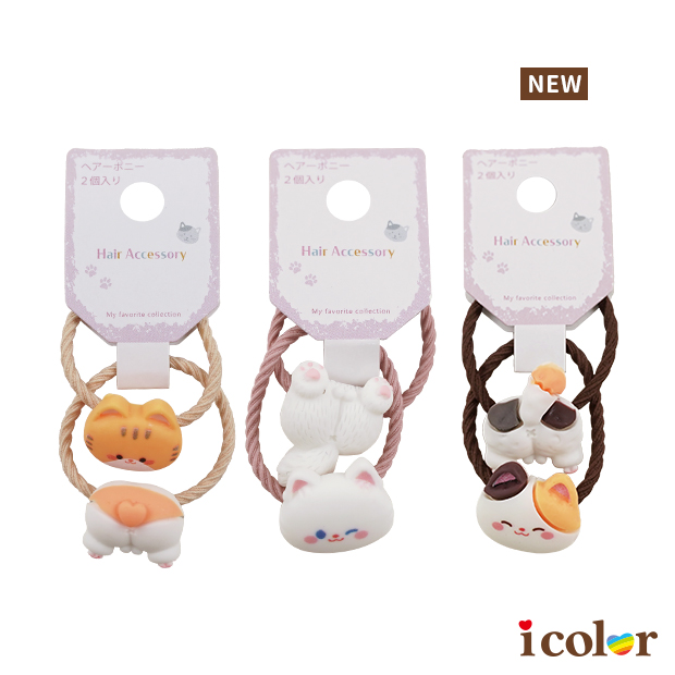 貓臉&尾巴髮束(2入)