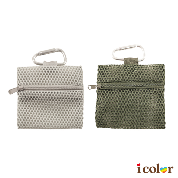 網編扣環零錢包(正方形)