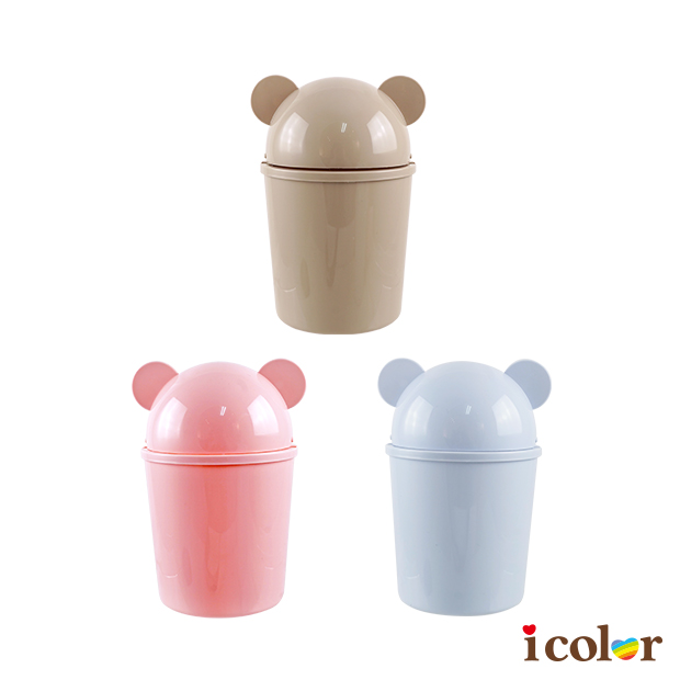粉彩熊熊掀蓋垃圾桶