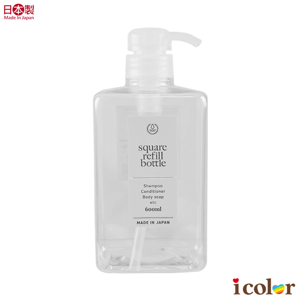 角型600ml替換壓瓶(透明)