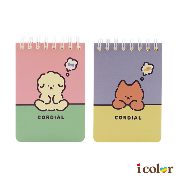 插畫動物A7線圈便條紙