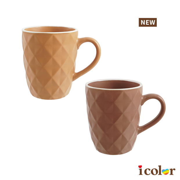 鑽石紋陶器馬克杯(190ml)