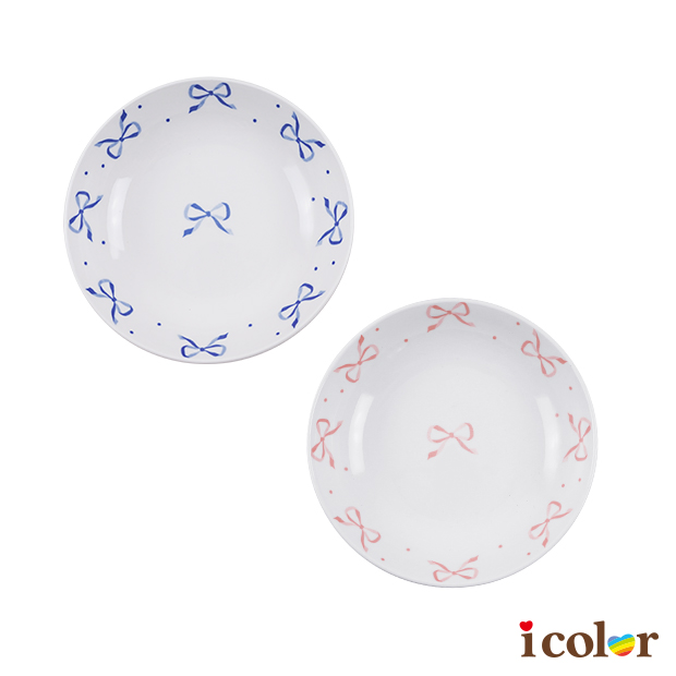 蝴蝶結陶瓷深盤(16cm)