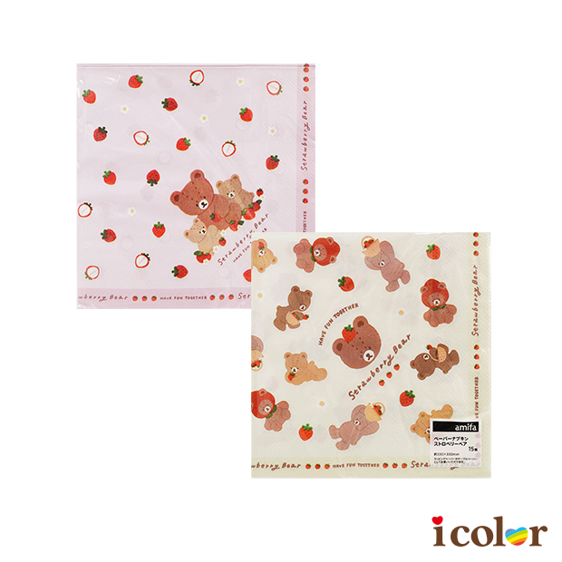 草莓熊餐巾紙(15枚)