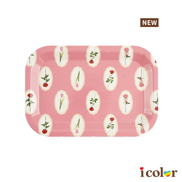 復古花托盤(22cm)