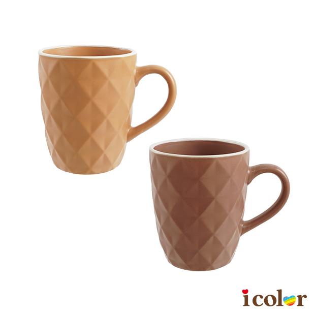 鑽石紋陶器馬克杯(190ml)