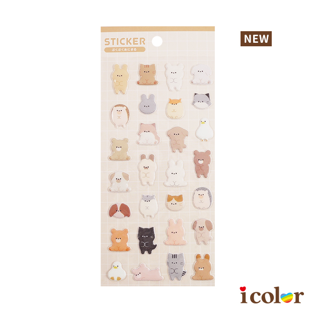 可愛動物貼紙