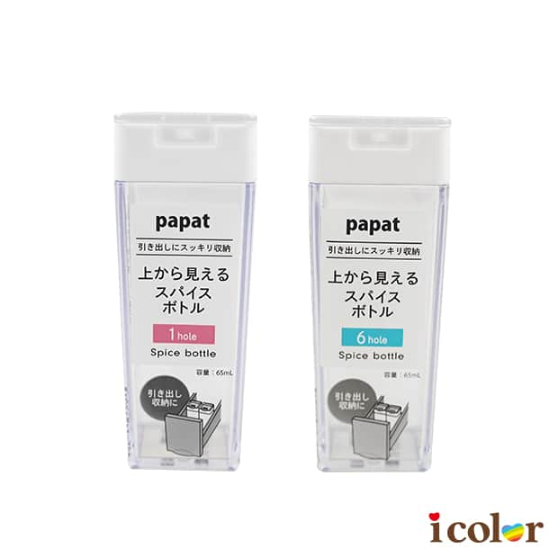 Papat方形調味料瓶-單孔&6孔(65ml)