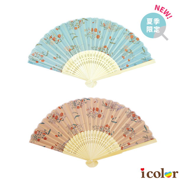夏日摺扇-花(21cm)