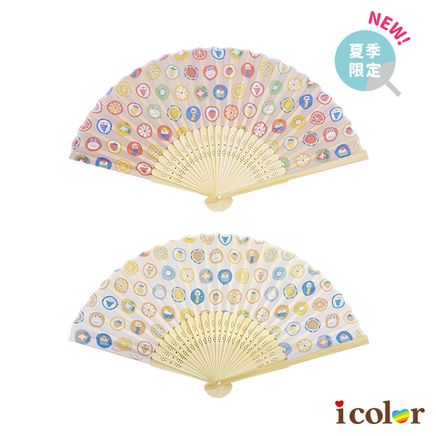 夏日摺扇-金太郎飴(21cm)