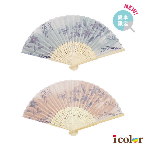 夏日摺扇-桔梗(21cm)