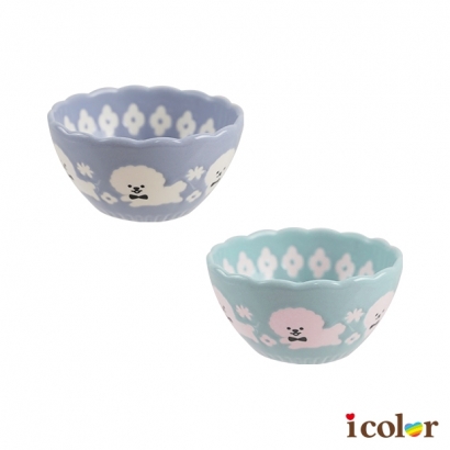 比熊犬迷你陶缽(8.5cm)